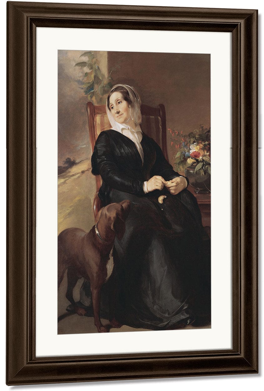 Portrait Of Sarah Sully And Her Dog, Ponto By Thomas Sully Fine Art Print