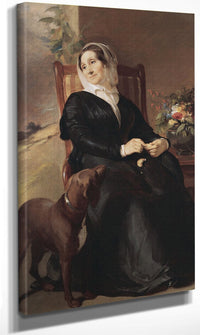 Portrait Of Sarah Sully And Her Dog, Ponto By Thomas Sully Fine Art Print