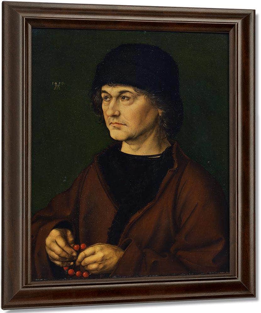 Portrait Of The Artist 1039 S Father 1490 By Albrecht Durer Fine Art Print