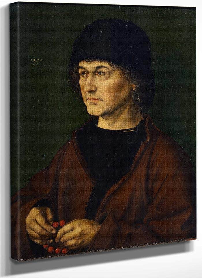 Portrait Of The Artist 1039 S Father 1490 By Albrecht Durer Fine Art Print