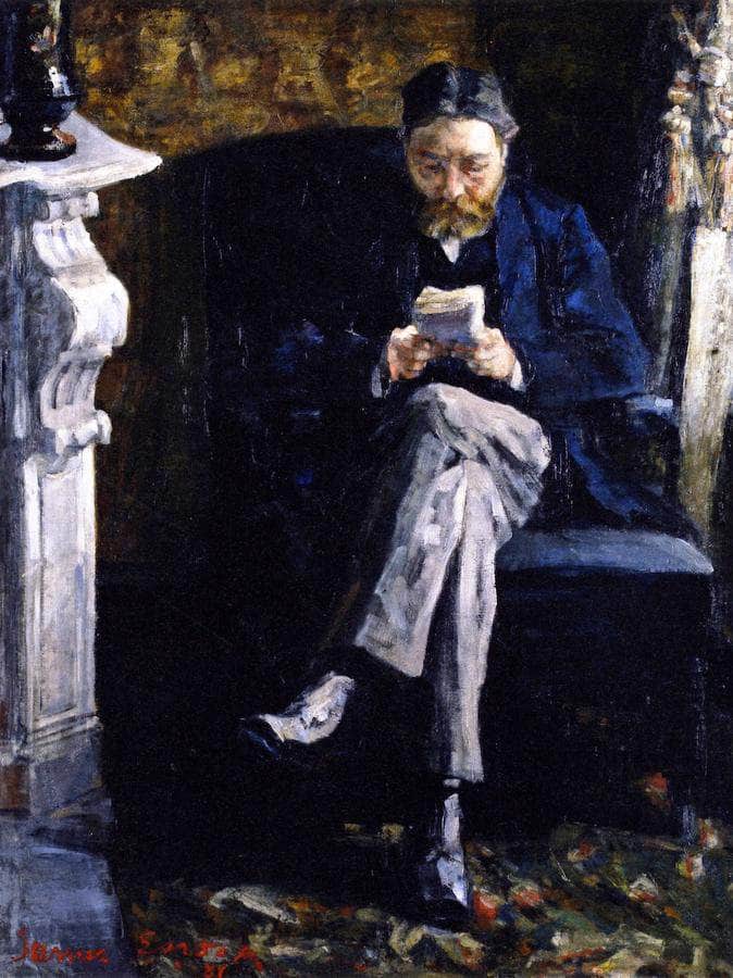 Portrait Of The Artist's Father By James Ensor Fine Art Print