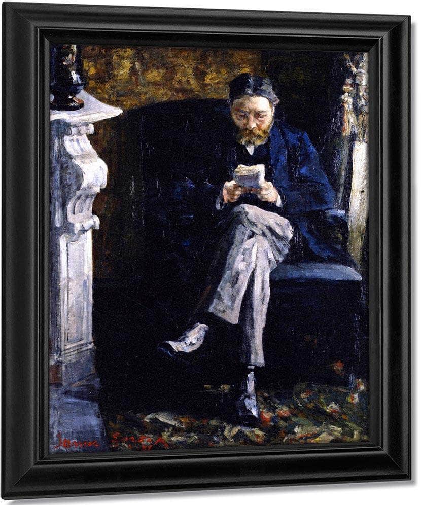 Portrait Of The Artist's Father By James Ensor Fine Art Print