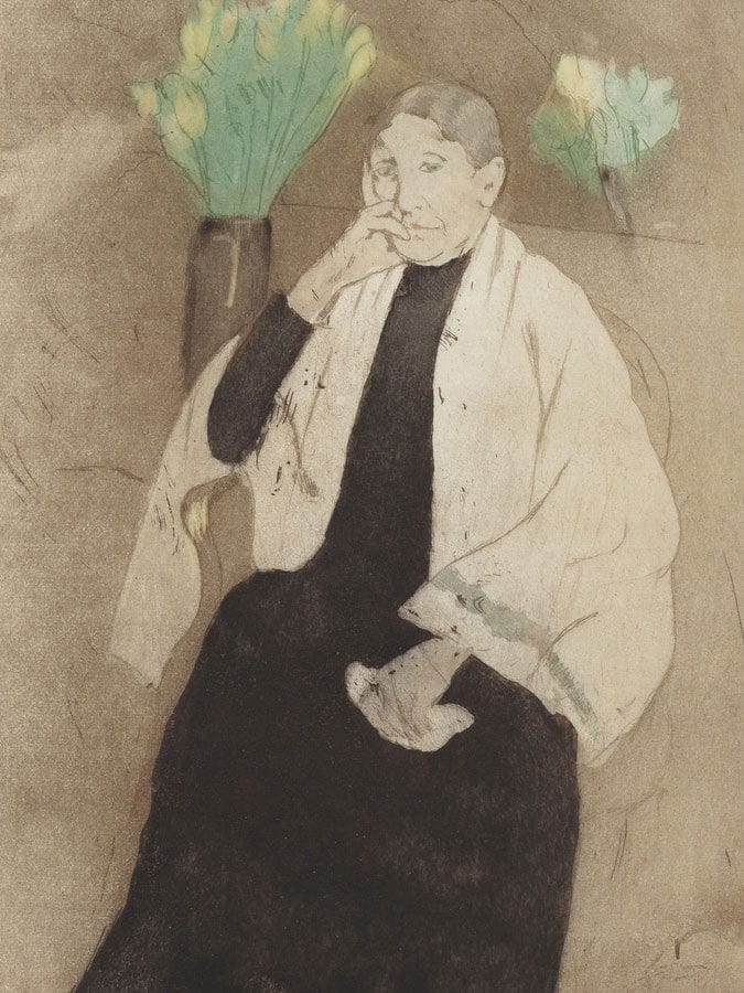 Portrait Of The Artist's Mother By Mary Cassatt Fine Art Print