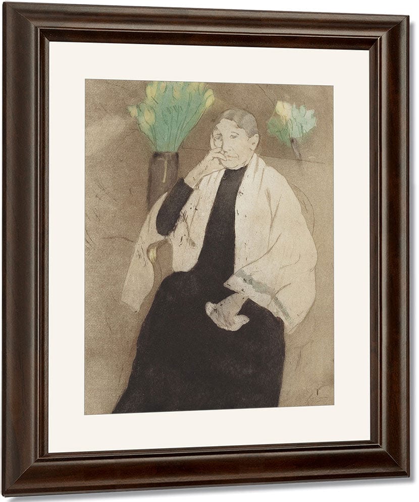 Portrait Of The Artist's Mother By Mary Cassatt Fine Art Print
