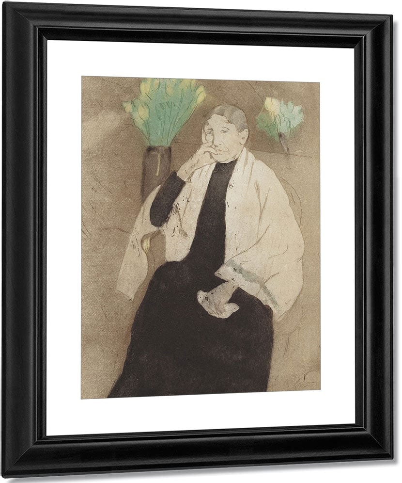 Portrait Of The Artist's Mother By Mary Cassatt Fine Art Print