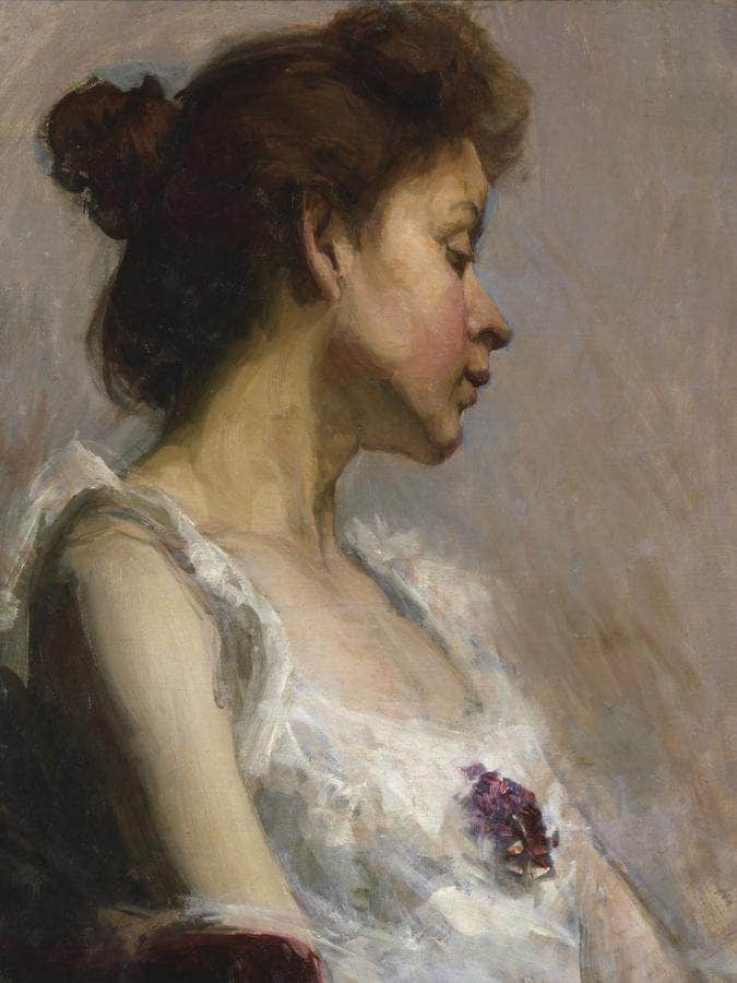 Portrait Of The Artist's Wife By Henry Ossawa Tanner Fine Art Print