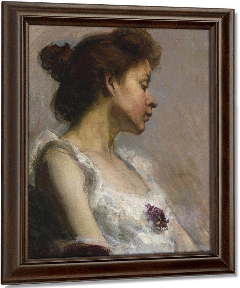 Portrait Of The Artist's Wife By Henry Ossawa Tanner Fine Art Print