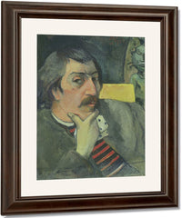 Portrait Of The Artist With The Idol By Eugene Henri Paul Gauguin Fine Art Print