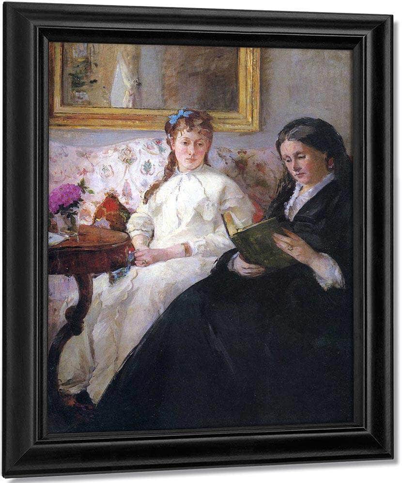 Portrait Of The Artists Mother And Sister 1869 1870 Oil On Canvas 81 8X101Cm National Gallery Of Art By Berthe Morisot Fine Art Print