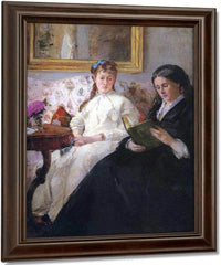 Portrait Of The Artists Mother And Sister 1869 1870 Oil On Canvas 81 8X101Cm National Gallery Of Art By Berthe Morisot Fine Art Print