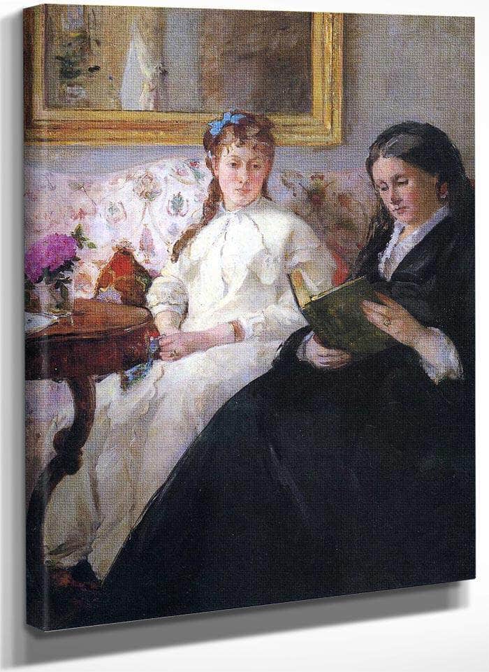 Portrait Of The Artists Mother And Sister 1869 1870 Oil On Canvas 81 8X101Cm National Gallery Of Art By Berthe Morisot Fine Art Print