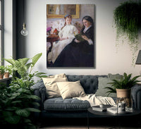 Portrait Of The Artists Mother And Sister 1869 1870 Oil On Canvas 81 8X101Cm National Gallery Of Art By Berthe Morisot Fine Art Print