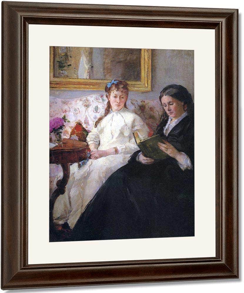 Portrait Of The Artists Mother And Sister 1869 1870 Oil On Canvas 81 8X101Cm National Gallery Of Art By Berthe Morisot Fine Art Print