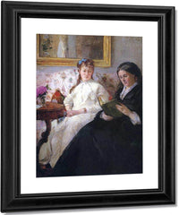 Portrait Of The Artists Mother And Sister 1869 1870 Oil On Canvas 81 8X101Cm National Gallery Of Art By Berthe Morisot Fine Art Print