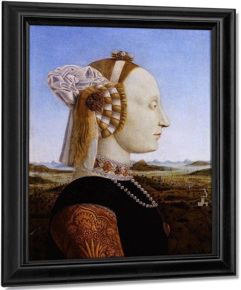 Portrait Of The Duchess Of Urbino 1466 By Piero Della Francesca Fine Art Print