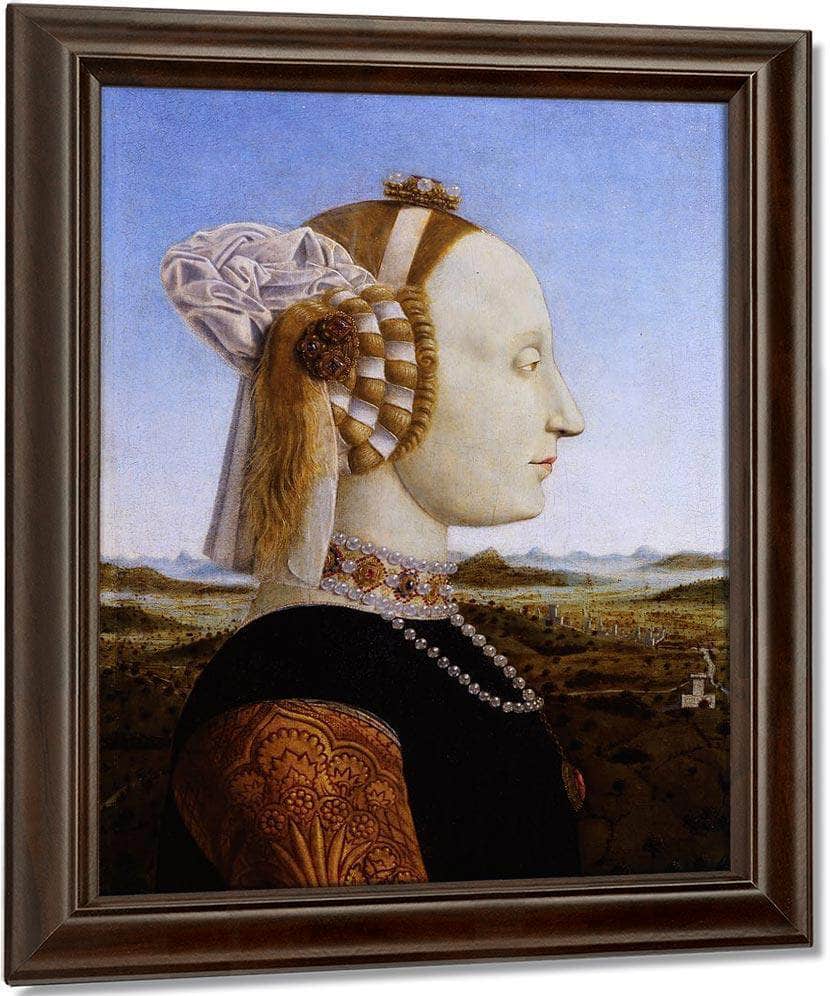 Portrait Of The Duchess Of Urbino 1466 By Piero Della Francesca Fine Art Print
