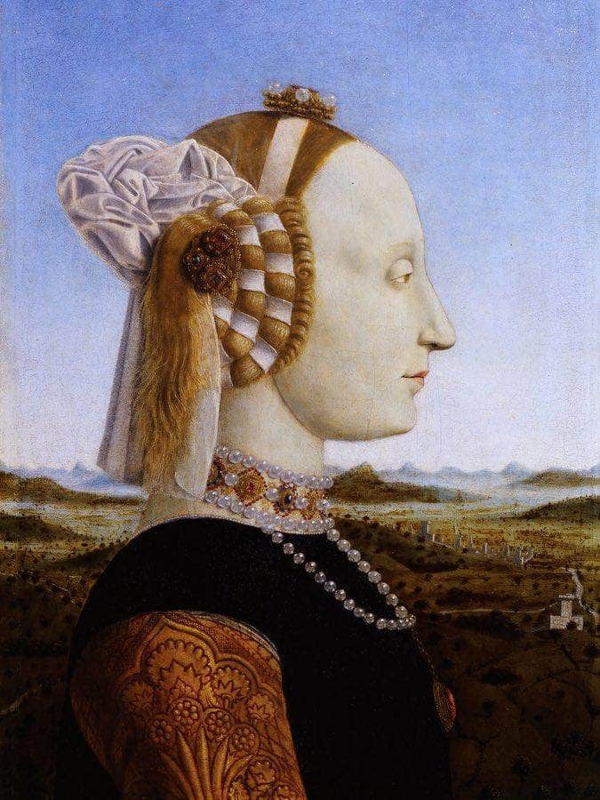 Portrait Of The Duchess Of Urbino 1466 By Piero Della Francesca Fine Art Print