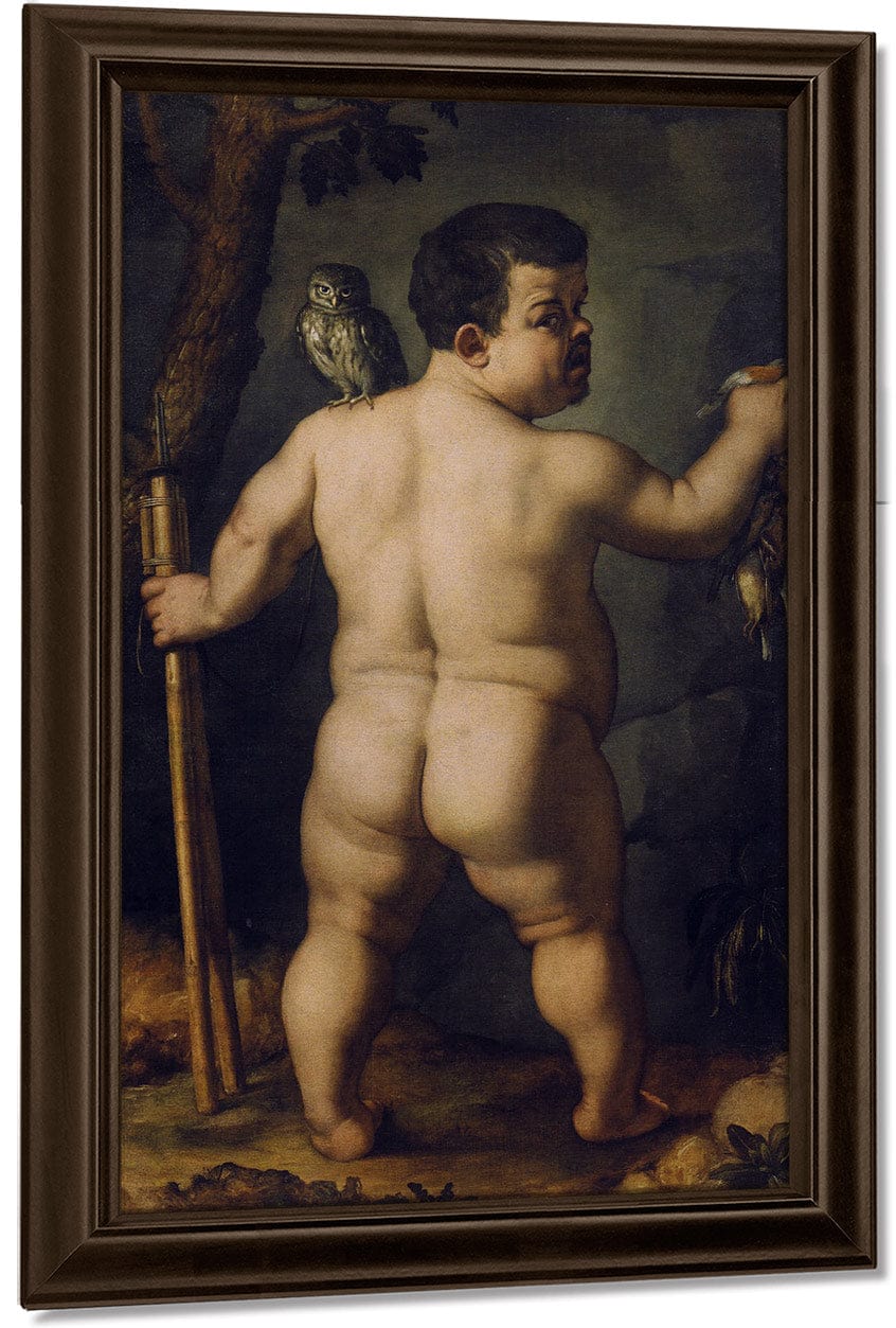 Portrait Of The Dwarf Nano Morgante Back 1552 Uffizi Florence By Agnolo Bronzino Fine Art Print