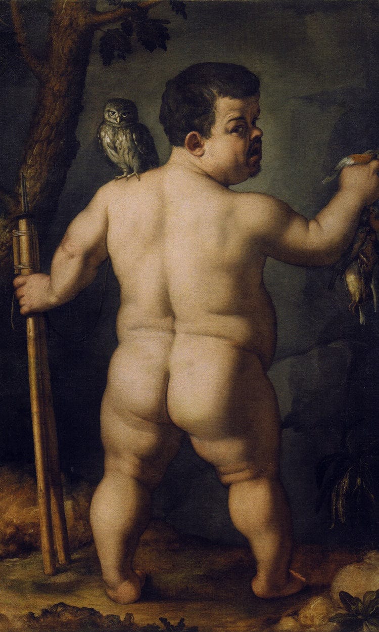 Portrait Of The Dwarf Nano Morgante Back 1552 Uffizi Florence By Agnolo Bronzino Fine Art Print