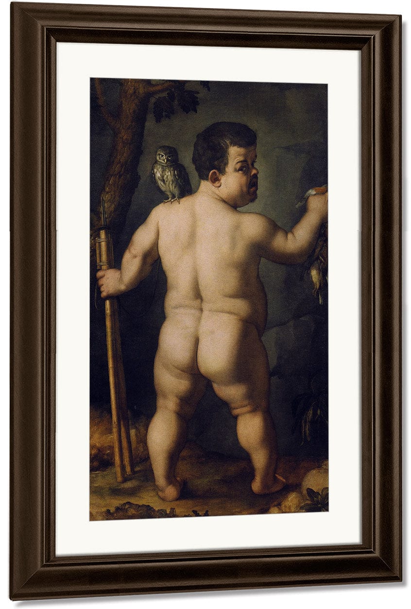 Portrait Of The Dwarf Nano Morgante Back 1552 Uffizi Florence By Agnolo Bronzino Fine Art Print
