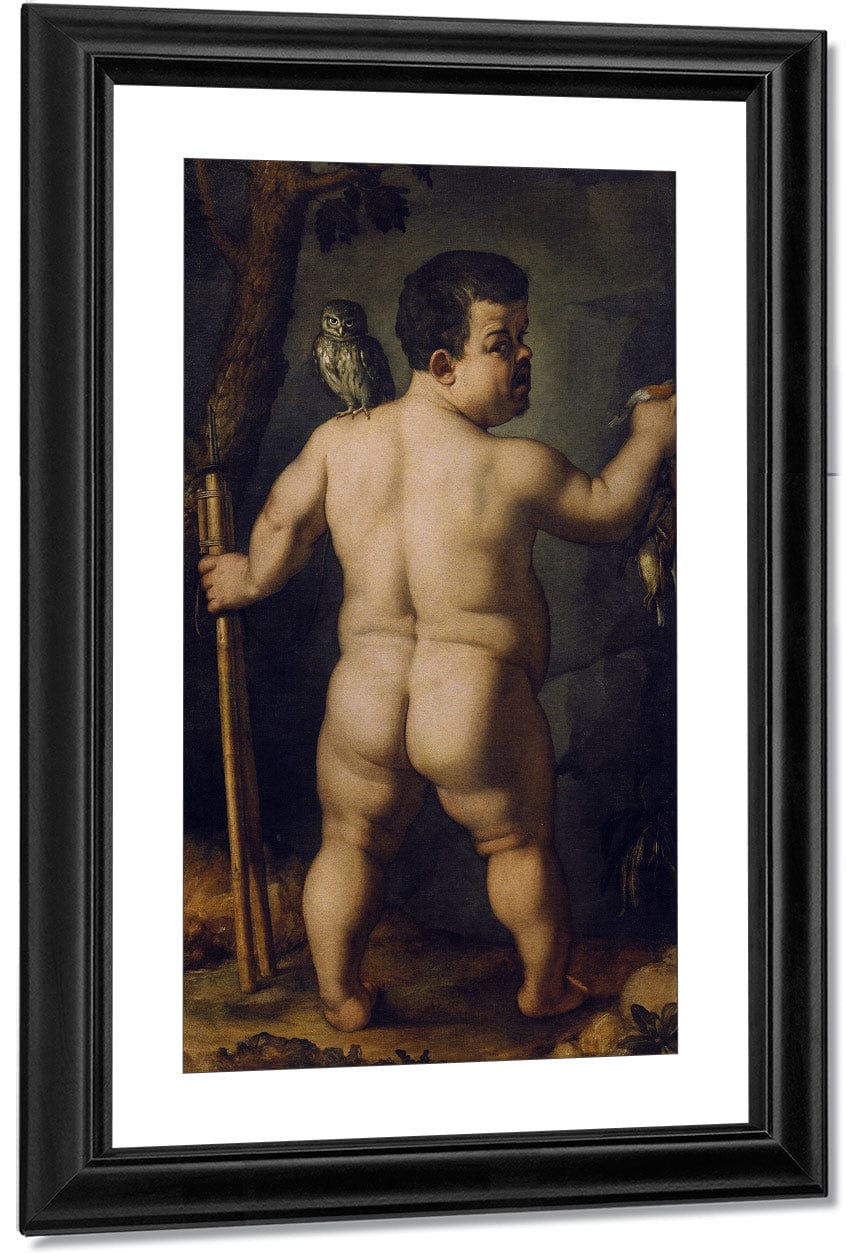 Portrait Of The Dwarf Nano Morgante Back 1552 Uffizi Florence By Agnolo Bronzino Fine Art Print