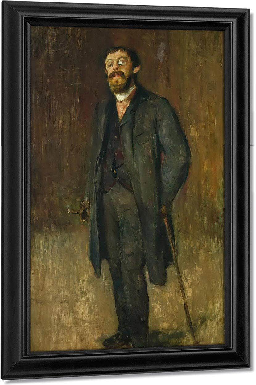 Portrait Of The Painter Jensen Hjell1885 By Edvard Munch Fine Art Print