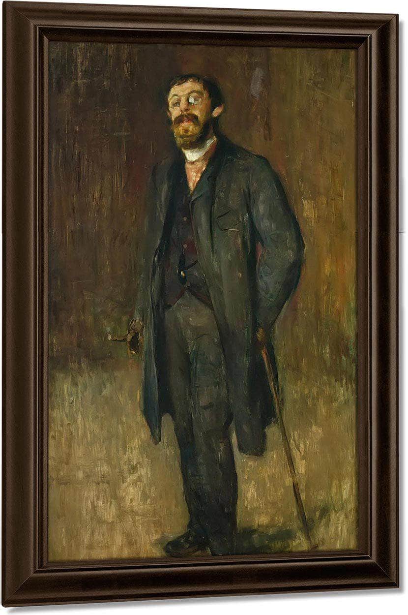Portrait Of The Painter Jensen Hjell1885 By Edvard Munch Fine Art Print
