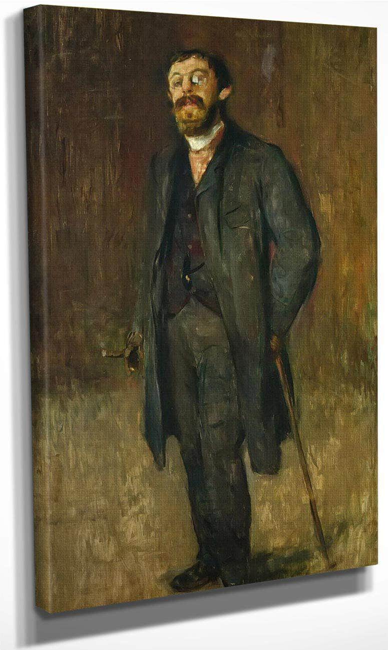 Portrait Of The Painter Jensen Hjell1885 By Edvard Munch Fine Art Print