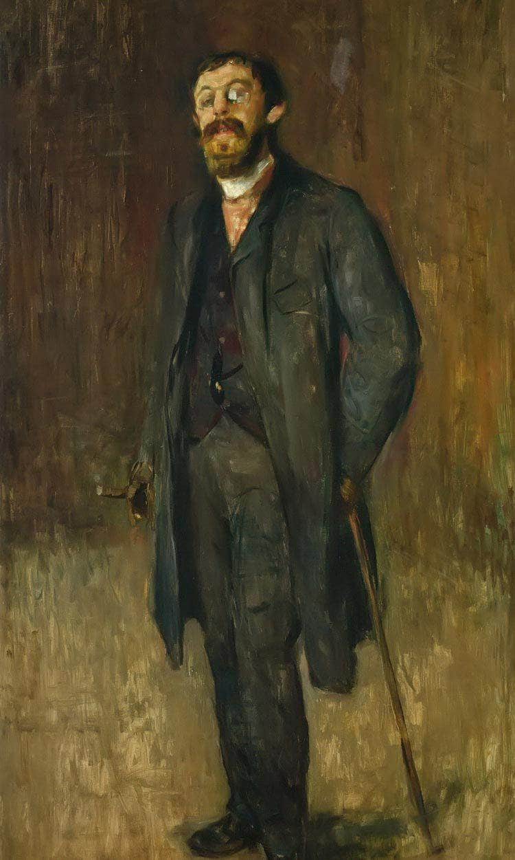 Portrait Of The Painter Jensen Hjell1885 By Edvard Munch Fine Art Print