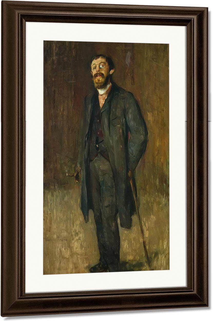 Portrait Of The Painter Jensen Hjell1885 By Edvard Munch Fine Art Print