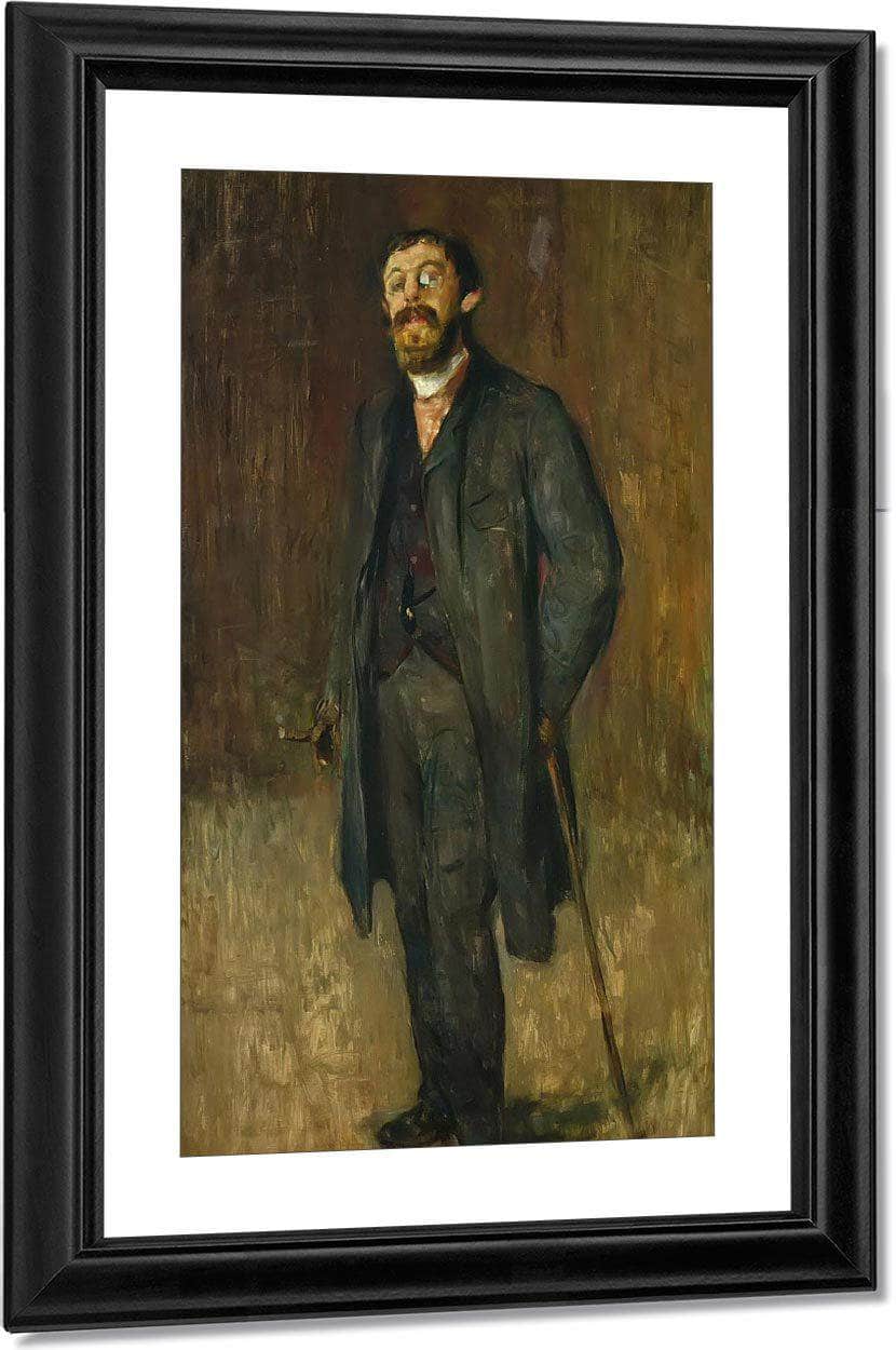 Portrait Of The Painter Jensen Hjell1885 By Edvard Munch Fine Art Print