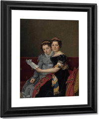 Portrait Of The Sisters Ze Nai De And Charlotte Bonaparte By Jacques Louis David Fine Art Print