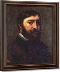 Portrait Of Urbain Cuenot (B.1820) By Jean Desire Gustave Courbet Fine Art Print