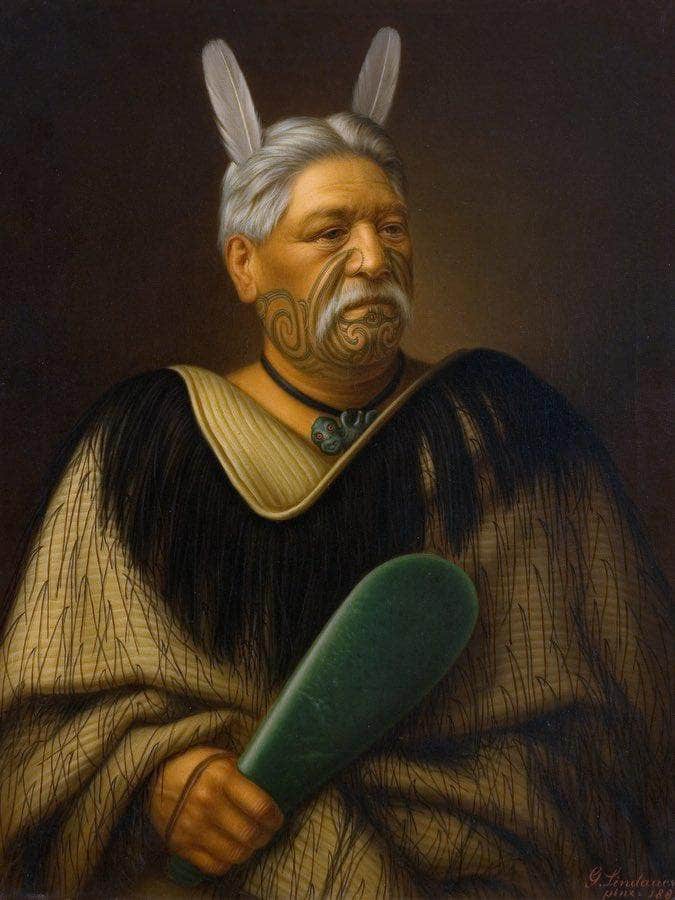 Portrait Of Wahanui Reihana Te Huatare 1880 By Gottfried Lindauer Fine Art Print