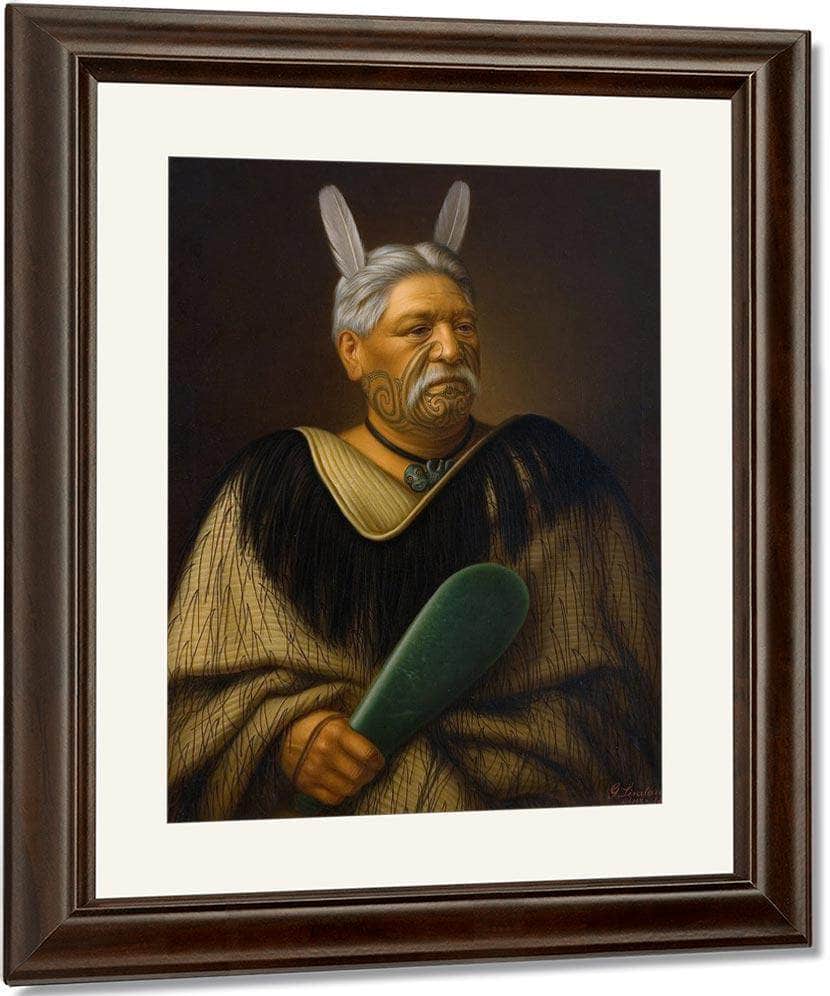 Portrait Of Wahanui Reihana Te Huatare 1880 By Gottfried Lindauer Fine Art Print