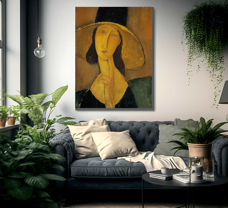 Portrait Of Woman In Hat 1917 By Amedeo Modigliani Fine Art Print