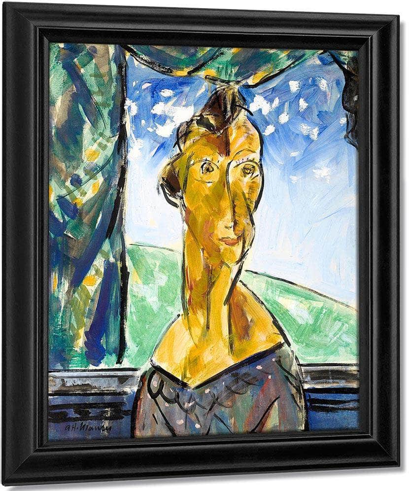 Portrait Of Woman In Window By Alfred Henry Maurer Fine Art Print