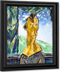 Portrait Of Woman In Window By Alfred Henry Maurer Fine Art Print