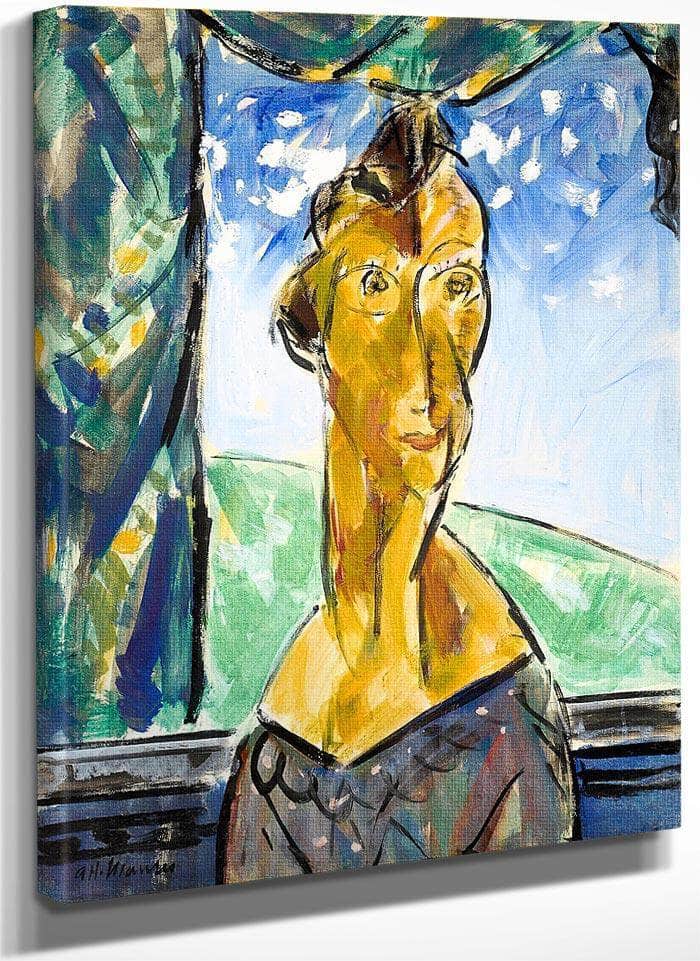 Portrait Of Woman In Window By Alfred Henry Maurer Fine Art Print