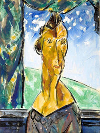 Portrait Of Woman In Window By Alfred Henry Maurer Fine Art Print