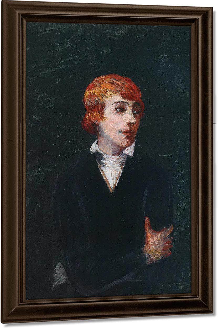 Portrait Of Woman With Red Hair By Florine Stettheimer Fine Art Print