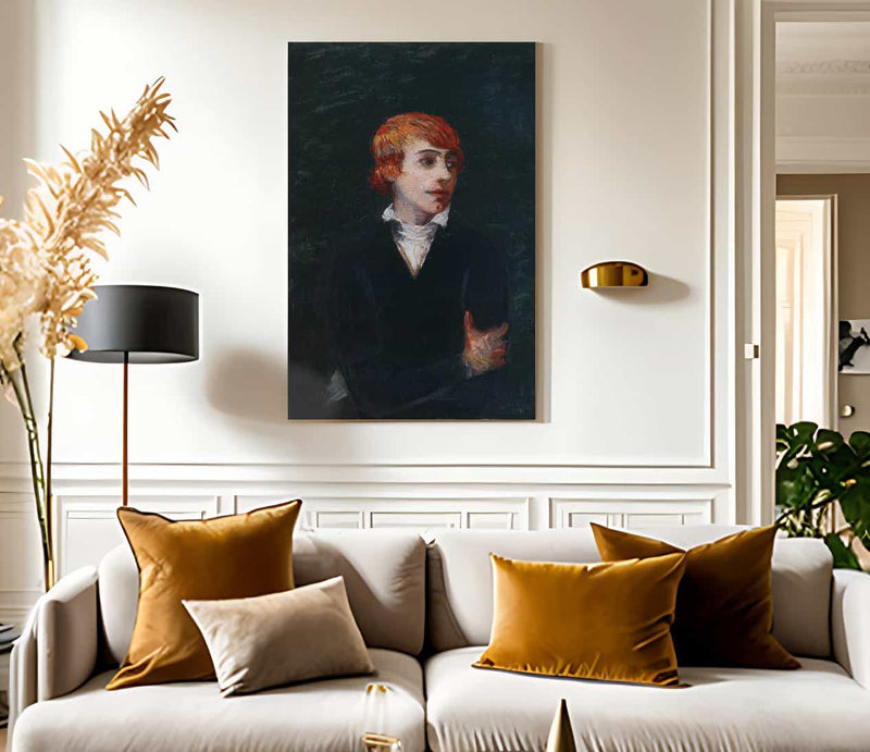 Portrait Of Woman With Red Hair By Florine Stettheimer Fine Art Print