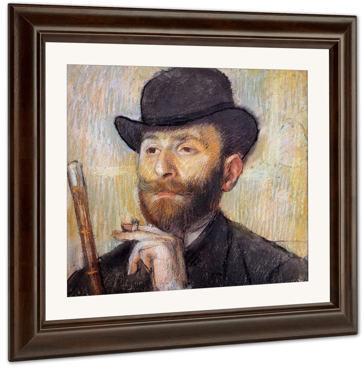 Portrait Of Zacherie Zacharian 1886 Pastel Impressionism Pc By Edgar Degas Fine Art Print