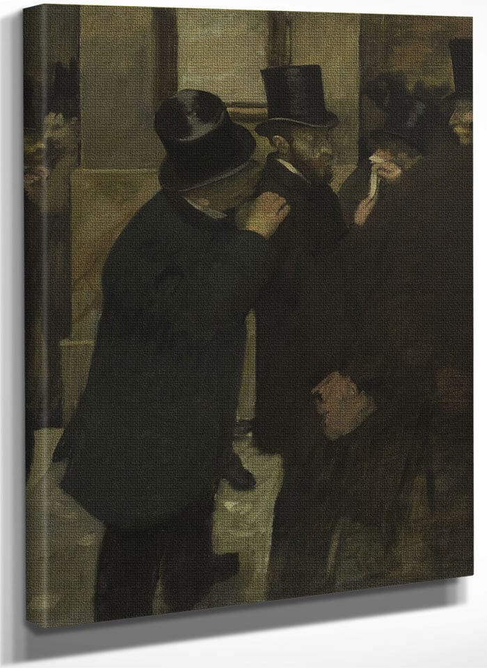 Portraits At The Stock Exchange 2 By Edgar Degas Fine Art Print