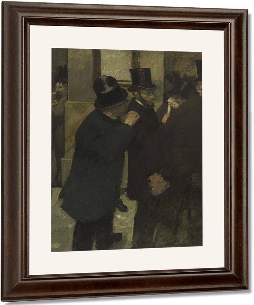 Portraits At The Stock Exchange 2 By Edgar Degas Fine Art Print