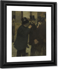 Portraits At The Stock Exchange 2 By Edgar Degas Fine Art Print