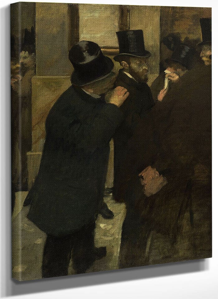 Portraits At The Stock Exchange By Edgar Degas Fine Art Print