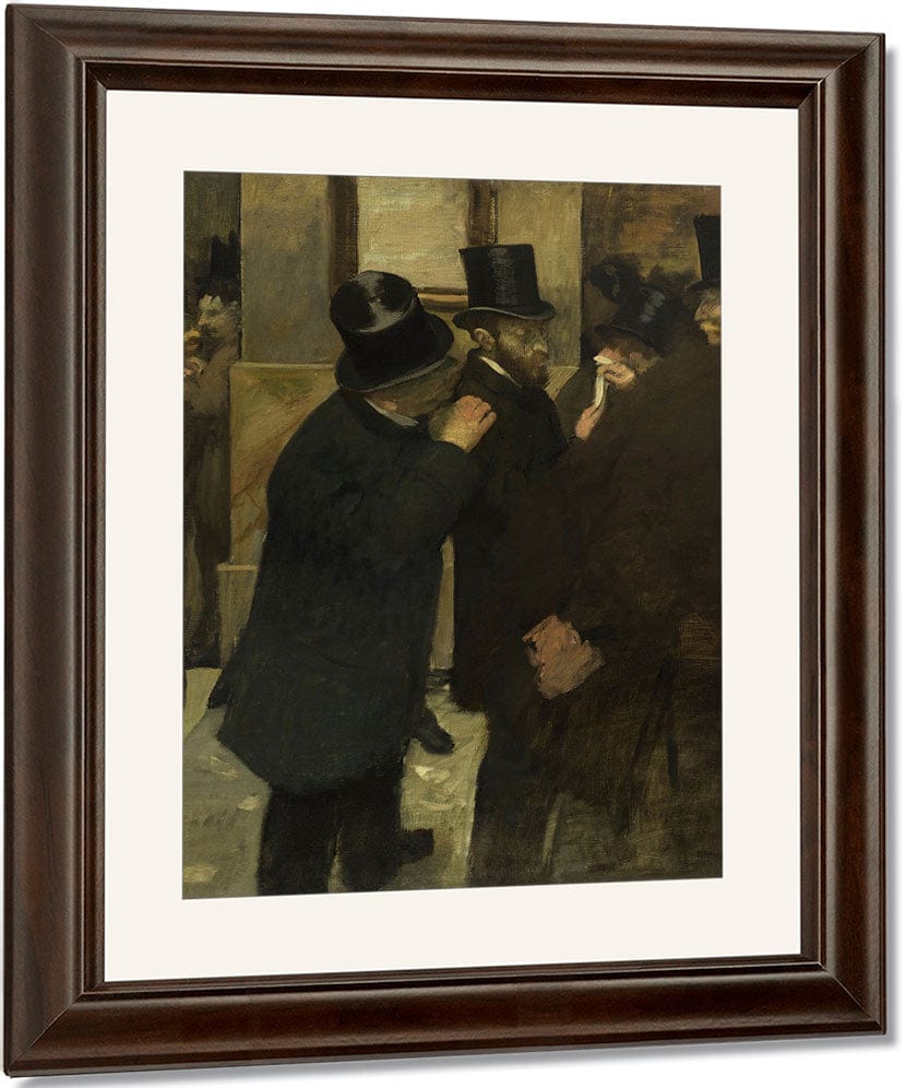 Portraits At The Stock Exchange By Edgar Degas Fine Art Print