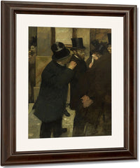 Portraits At The Stock Exchange By Edgar Degas Fine Art Print