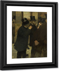 Portraits At The Stock Exchange By Edgar Degas Fine Art Print